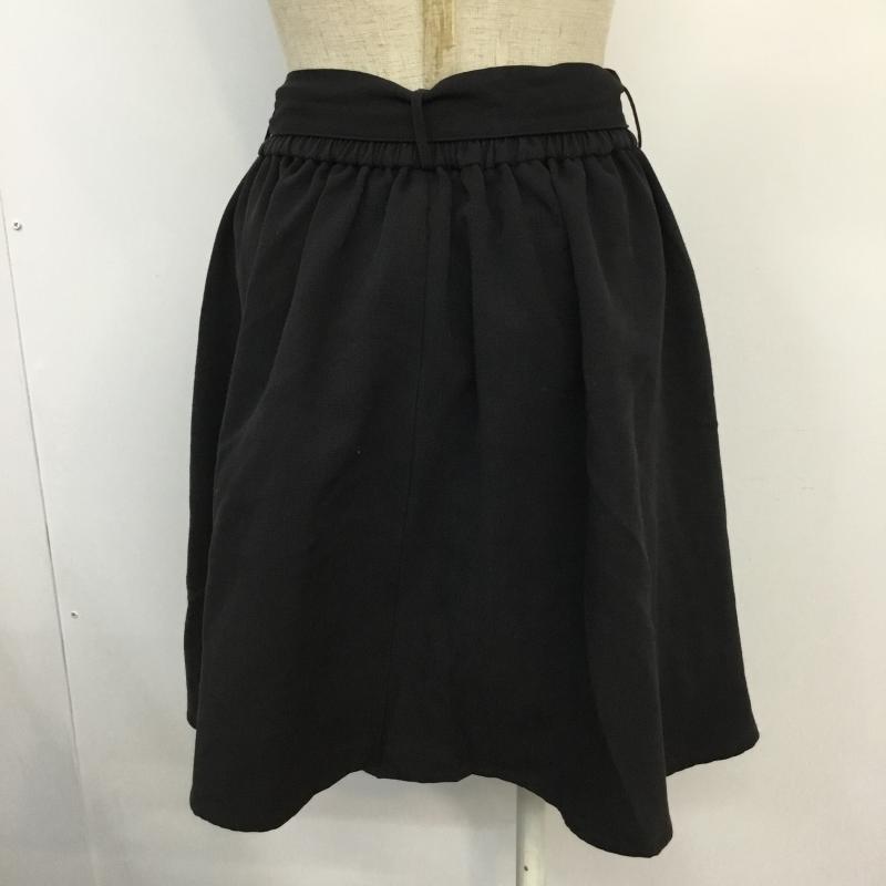 セシルマクビー CECIL McBEE スカート ミニスカート M 無地 黒 / ブラック /  レディース USED 古着 中古 10044385