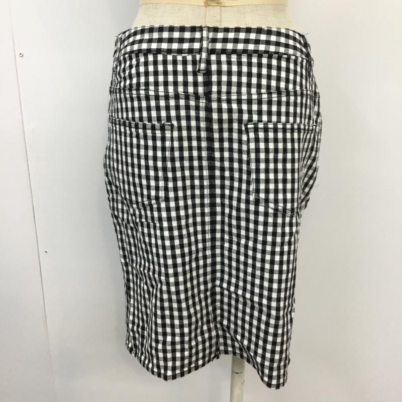 ローリーズファーム LOWRYS FARM スカート ミニスカート チェックスカート M チェック 白 / ホワイト / X 黒 / ブラック /  レディース USED 古着 中古 10044892