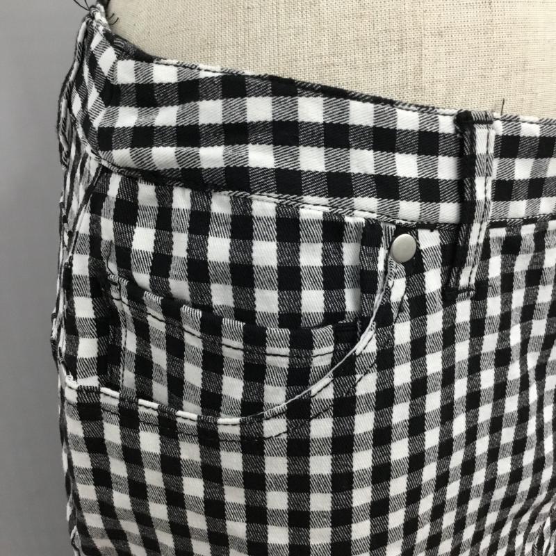 ローリーズファーム LOWRYS FARM スカート ミニスカート チェックスカート M チェック 白 / ホワイト / X 黒 / ブラック /  レディース USED 古着 中古 10044892