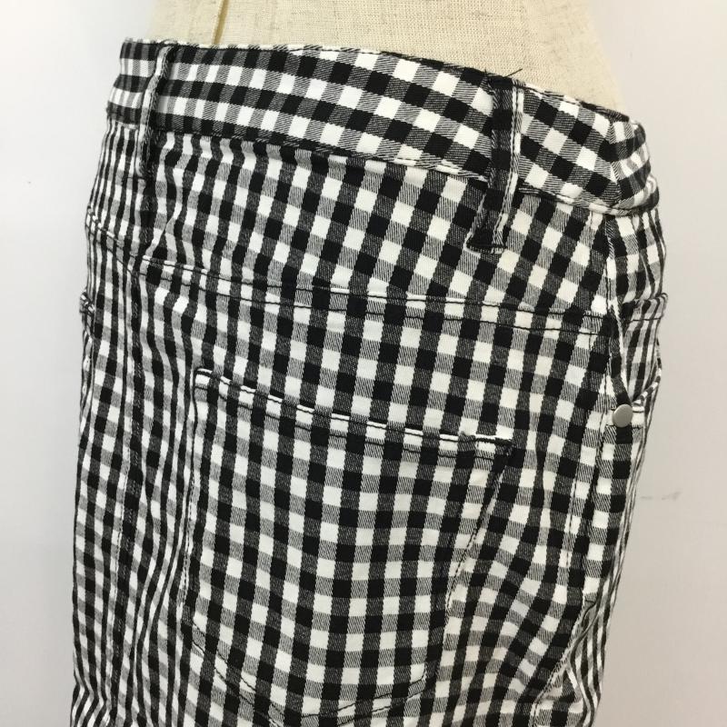 ローリーズファーム LOWRYS FARM スカート ミニスカート チェックスカート M チェック 白 / ホワイト / X 黒 / ブラック /  レディース USED 古着 中古 10044892