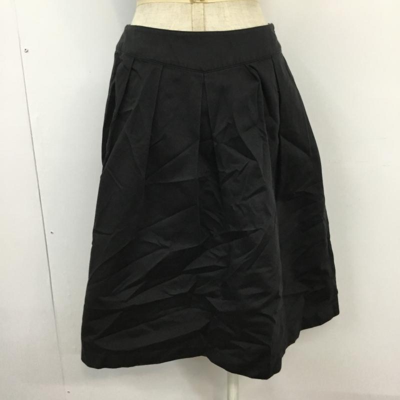 クミキョクファム KUMIKYOKU FAM スカート ひざ丈スカート 2 無地 黒 / ブラック /  レディース USED 古着 中古 10044893