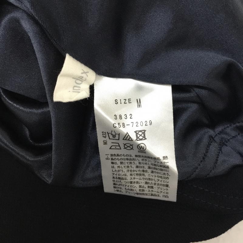 インデックス index スカート ひざ丈スカート M 無地 紺 / ネイビー /  レディース USED 古着 中古 10044930