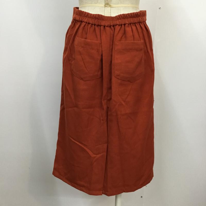 アースミュージックアンドエコロジー earth music&ecology スカート ひざ丈スカート M 無地 橙 / オレンジ /  レディース USED 古着 中古 10044955