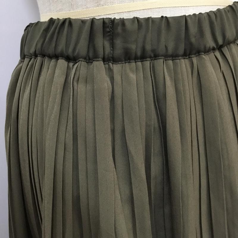 インデックス index スカート ひざ丈スカート M 無地 カーキ / カーキ /  レディース USED 古着 中古 10044959