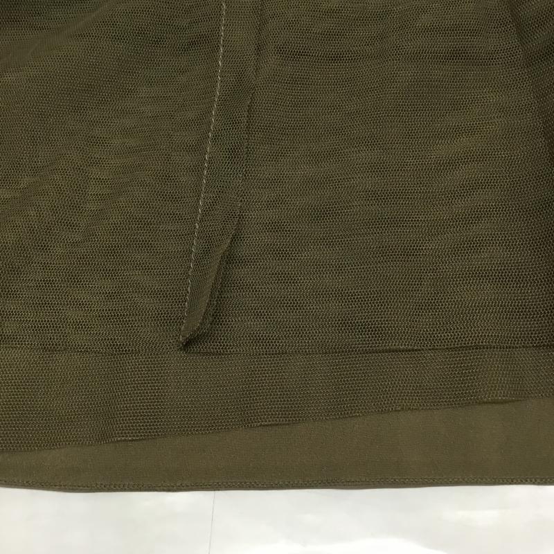 インデックス index スカート ひざ丈スカート M 無地 カーキ / カーキ /  レディース USED 古着 中古 10044959