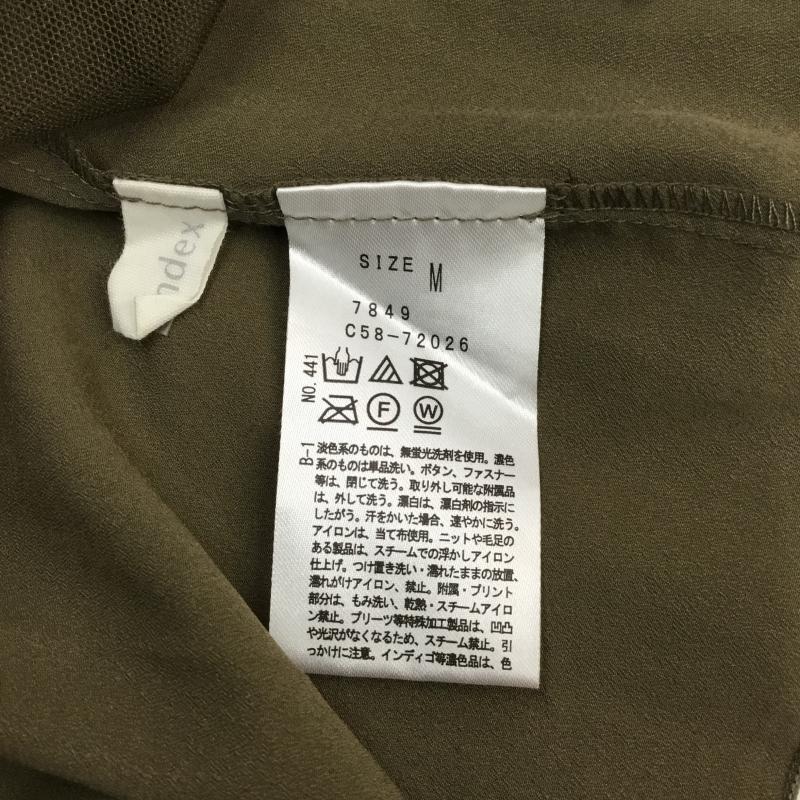 インデックス index スカート ひざ丈スカート M 無地 カーキ / カーキ /  レディース USED 古着 中古 10044959
