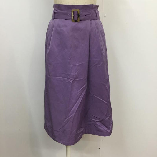 エージー AG スカート ひざ丈スカート S 無地 紫 / パープル /  レディース USED 古着 中古 10044965