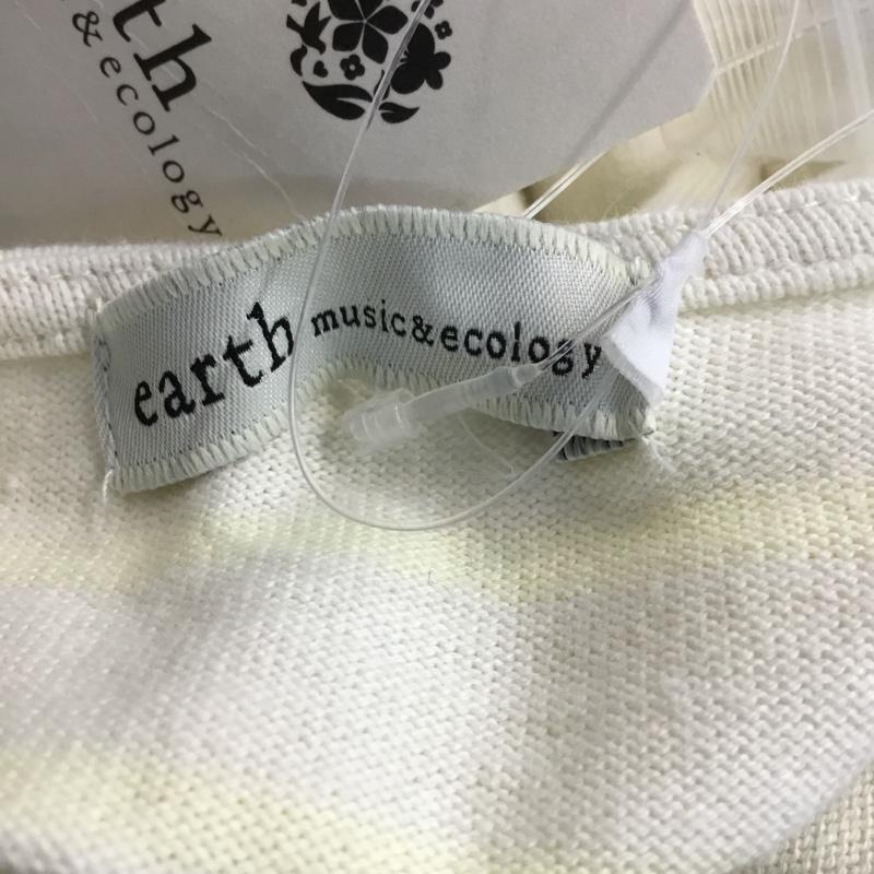 アースミュージックアンドエコロジー earth music&ecology ワンピース ひざ丈スカート タグ付 ダンガリードッキング ボーダー S 無地 X ボーダー柄 黄 / イエロー /  レディース USED 古着 中古 10045169