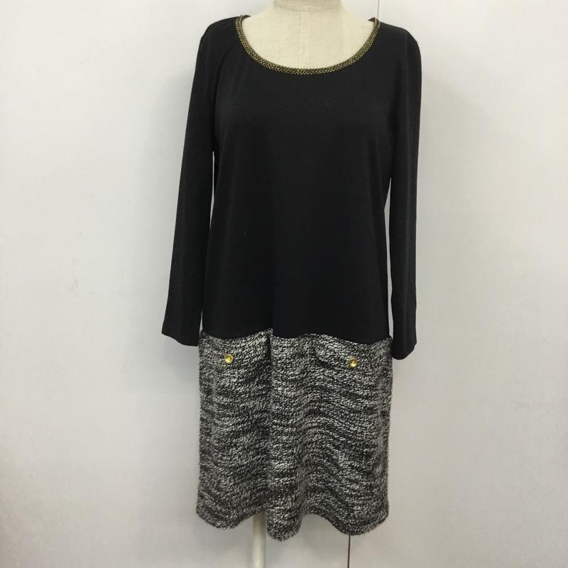 ロペピクニック ROPE' PICNIC ワンピース ひざ丈スカート 38 無地 黒 / ブラック /  レディース USED 古着 中古 10045197