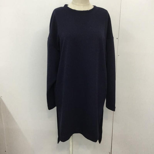 ダブルクローゼット w closet チュニック 長袖 タグ付 サイドスリットチュニック FREE 無地 紺 / ネイビー /  レディース USED 古着 中古 10045210