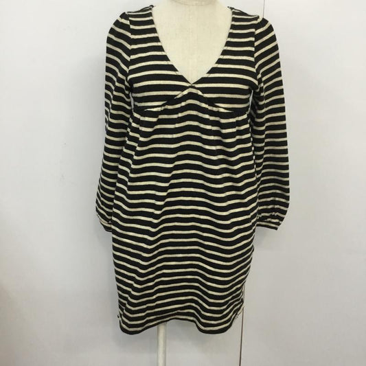 リッチ rich チュニック 長袖 ボーダー ボーダー柄 白 / ホワイト / X 黒 / ブラック /  レディース USED 古着 中古 10045217