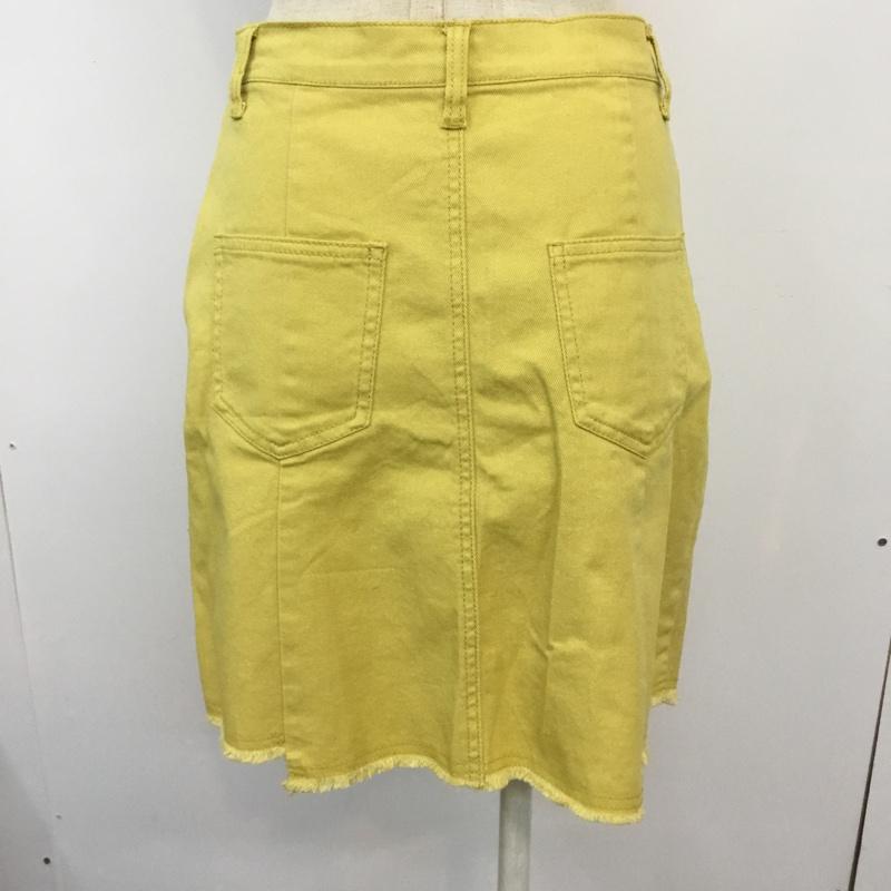 イーハイフンワールドギャラリー E hyphen world gallery スカート ミニスカート タグ付 M 無地 黄 / イエロー /  レディース USED 古着 中古 10045222