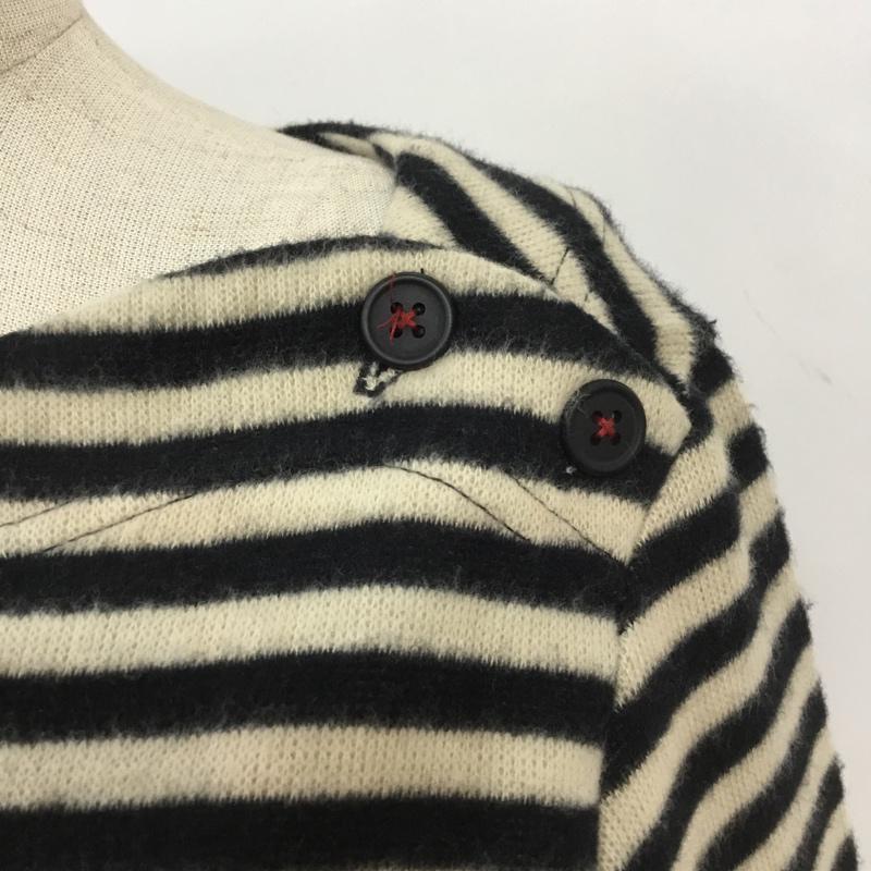 ロペピクニック ROPE' PICNIC カットソー 長袖 ボーダー 38 ボーダー柄 白 / ホワイト / X 黒 / ブラック /  レディース USED 古着 中古 10045228