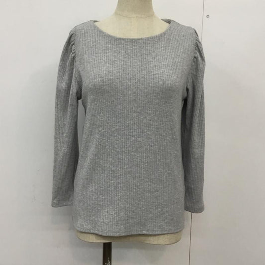 ローリーズファーム LOWRYS FARM カットソー 七分袖 パフスリーブ リブ M 無地 灰 / グレー /  レディース USED 古着 中古 10045513