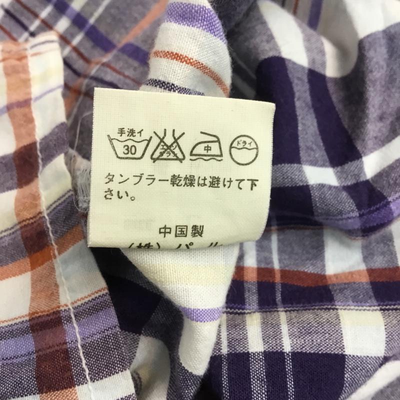 チャオパニック CIAOPANIC シャツ、ブラウス 長袖 チェック L チェック 白 / ホワイト / X 紫 / パープル / X 橙 / オレンジ /  レディース USED 古着 中古 10045724