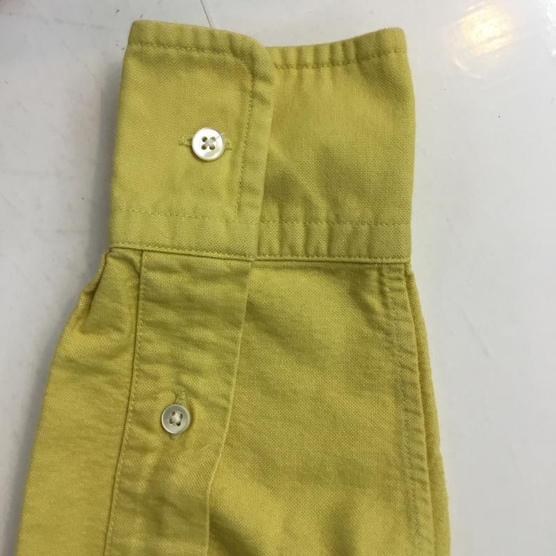 ブルーワーク BLUE WORK シャツ、ブラウス 長袖 ボタンダウン 0 無地 黄 / イエロー /  メンズ USED 古着 中古 10046009