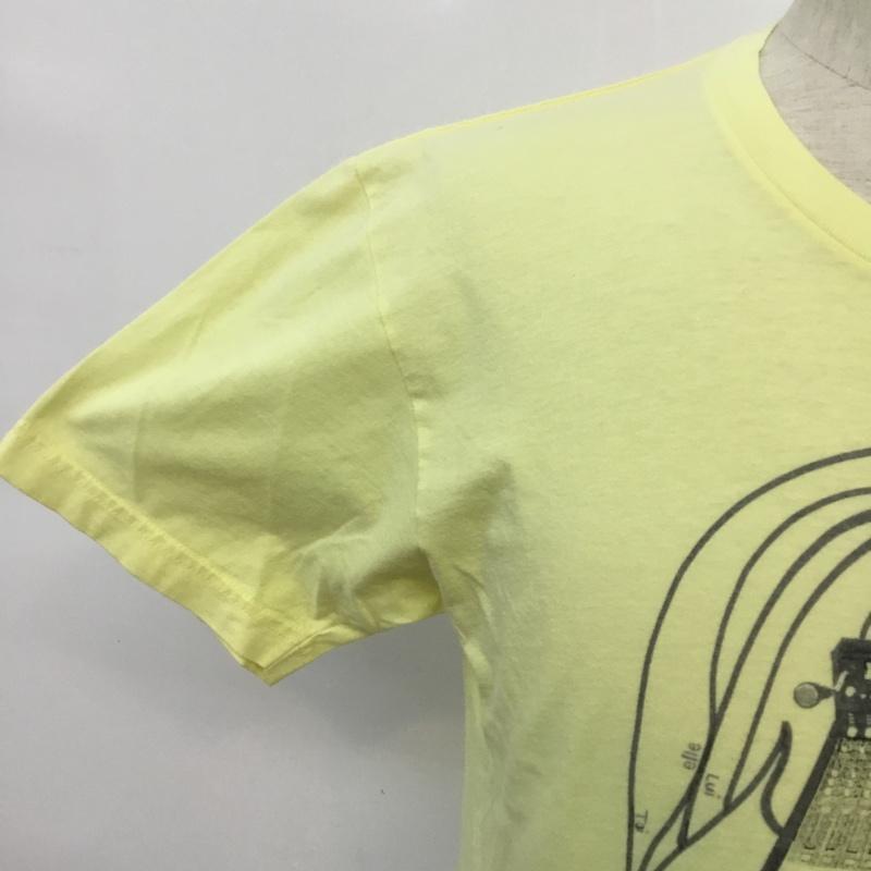 ユナイテッドアローズブルーレーベル UNITEDARROWSBLUELABEL Tシャツ 半袖 プリント M プリント 黄 / イエロー /  メンズ USED 古着 中古 10046052