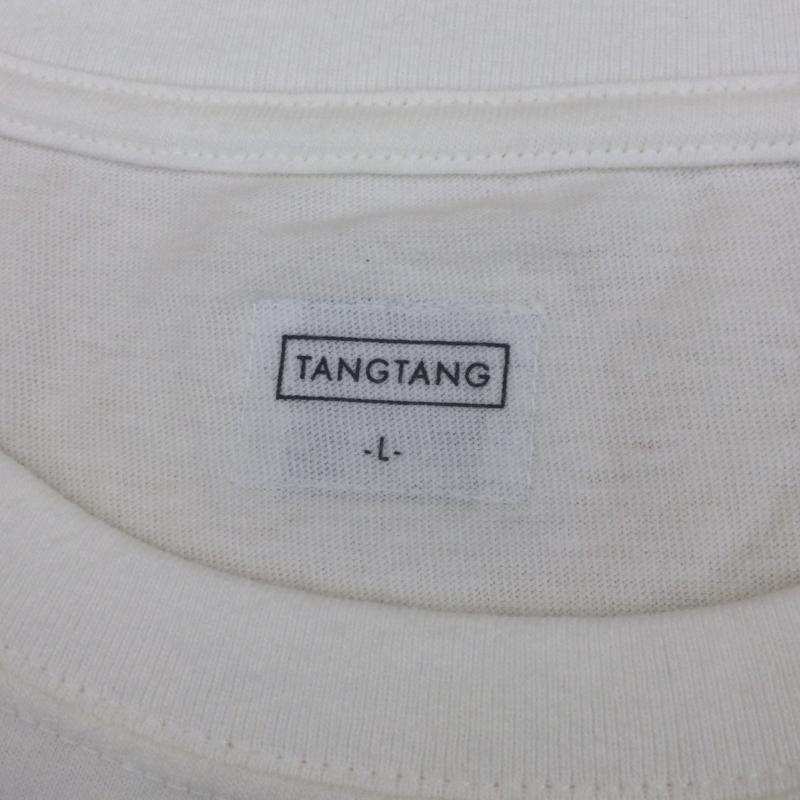 タンタン TANG TANG Tシャツ 半袖 STAFF TEE L ロゴ、文字 白 / ホワイト /  メンズ USED 古着 中古 10046077
