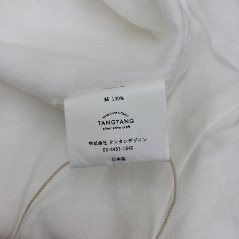 タンタン TANG TANG Tシャツ 半袖 STAFF TEE L ロゴ、文字 白 / ホワイト /  メンズ USED 古着 中古 10046077