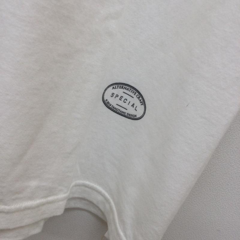 タンタン TANG TANG Tシャツ 半袖 STAFF TEE L ロゴ、文字 白 / ホワイト /  メンズ USED 古着 中古 10046077