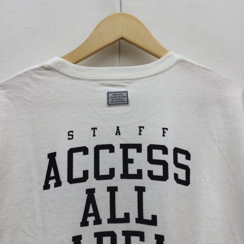 タンタン TANG TANG Tシャツ 半袖 STAFF TEE L ロゴ、文字 白 / ホワイト /  メンズ USED 古着 中古 10046077
