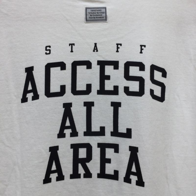 タンタン TANG TANG Tシャツ 半袖 STAFF TEE L ロゴ、文字 白 / ホワイト /  メンズ USED 古着 中古 10046077