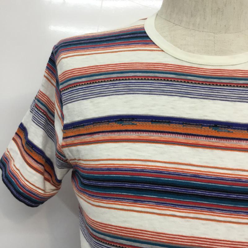 グリーンレーベルリラクシング green label relaxing Tシャツ 半袖 マルチボーダー 2 ボーダー柄 マルチカラー / マルチカラー /  メンズ USED 古着 中古 10046119
