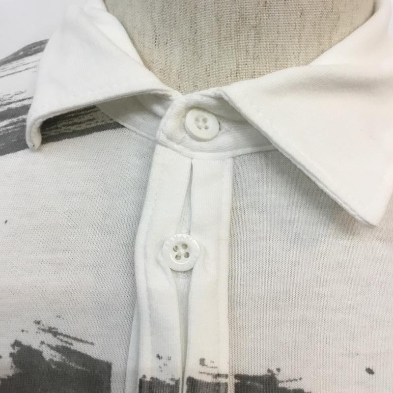 アルマーニエクスチェンジ A/X ARMANIEXCHANGE ポロシャツ 半袖 ペイント コットン XS プリント 白 / ホワイト /  メンズ USED 古着 中古 10046306