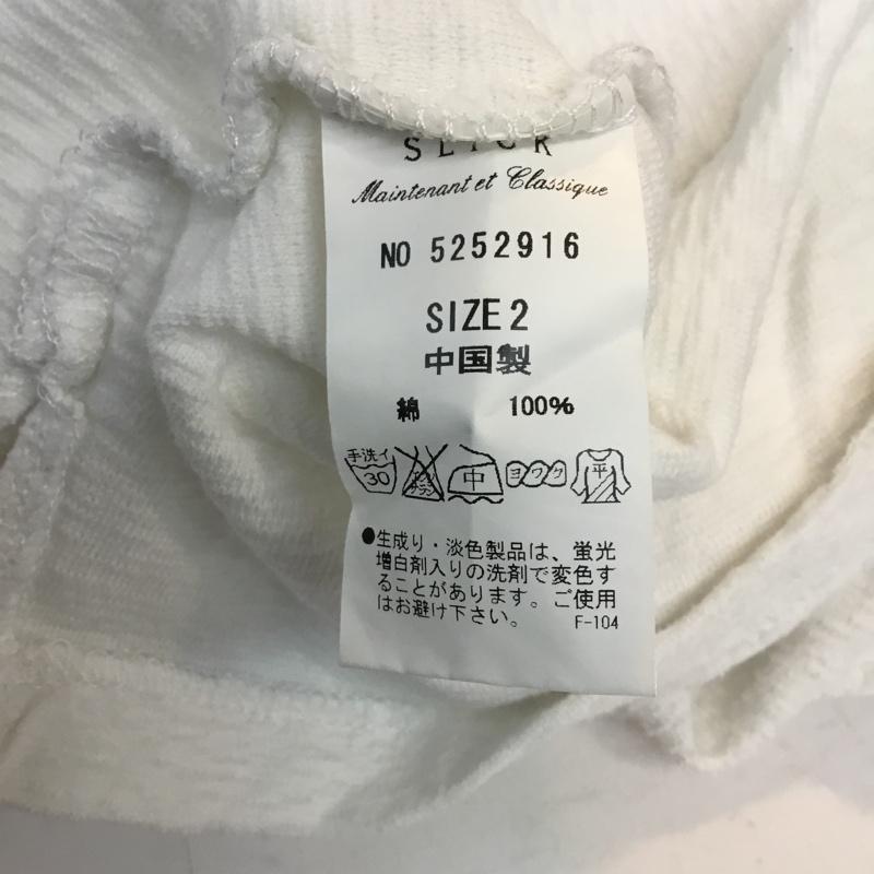スリック SLICK Tシャツ 半袖 2 無地 白 / ホワイト /  メンズ USED 古着 中古 10046459