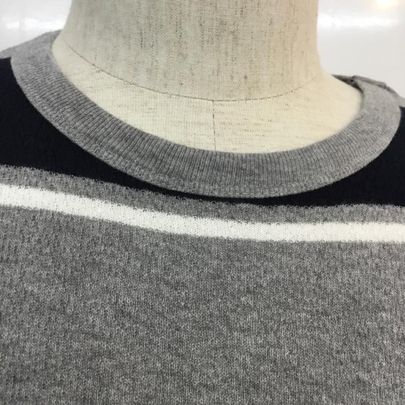 フォーワンセブンバイエディフィス 417 BY EDIFICE Tシャツ 半袖 S 無地 X ボーダー柄 紺 / ネイビー / X 白 / ホワイト / X 灰 / グレー /  メンズ USED 古着 中古 10046462