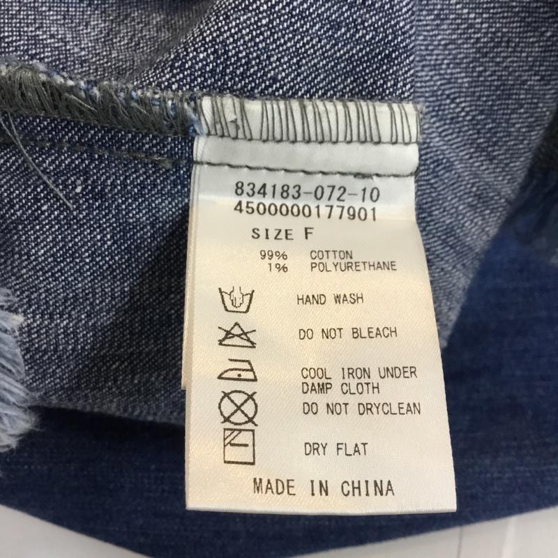 ローズバッド ROSE BUD スカート ひざ丈スカート デニムスカート FREE 無地 インディゴ / インディゴ /  レディース USED 古着 中古 10046485