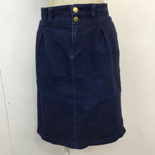 レトロガール RETRO GIRL スカート ひざ丈スカート デニムスカート M 無地 インディゴ / インディゴ /  レディース USED 古着 中古 10046502