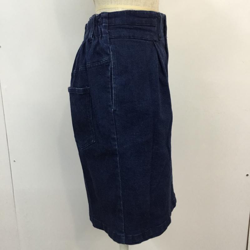 レトロガール RETRO GIRL スカート ひざ丈スカート デニムスカート M 無地 インディゴ / インディゴ /  レディース USED 古着 中古 10046502