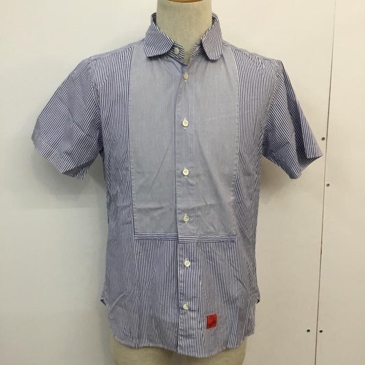 ディコ テーラード DICO TAILORED シャツ、ブラウス 半袖 ストライプ 半袖シャツ 44 ストライプ 水色 / ライトブルー /  メンズ USED 古着 中古 10046677