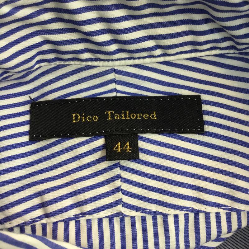 ディコ テーラード DICO TAILORED シャツ、ブラウス 半袖 ストライプ 半袖シャツ 44 ストライプ 水色 / ライトブルー /  メンズ USED 古着 中古 10046677