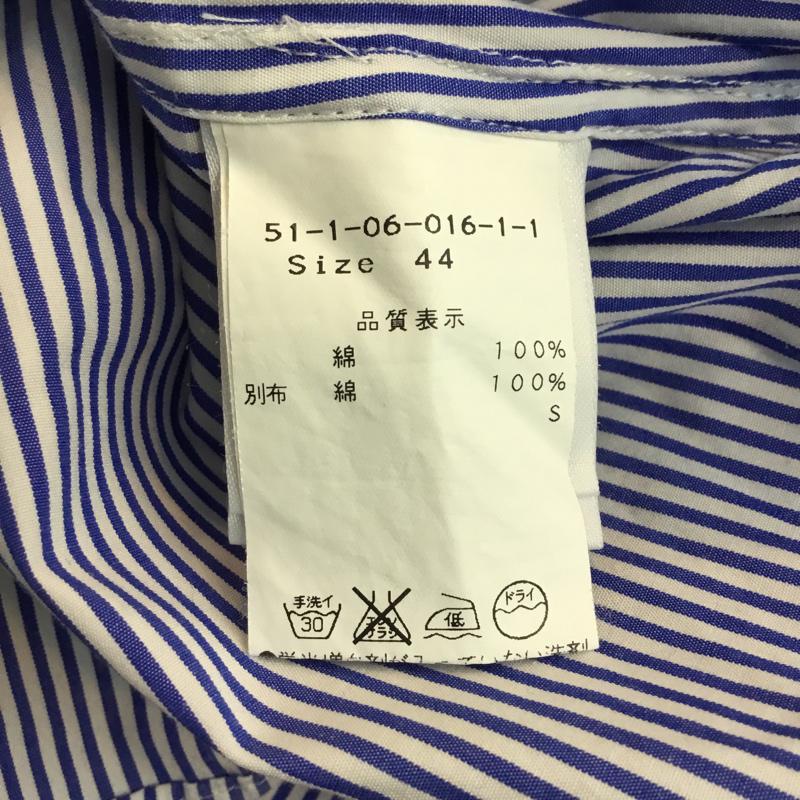 ディコ テーラード DICO TAILORED シャツ、ブラウス 半袖 ストライプ 半袖シャツ 44 ストライプ 水色 / ライトブルー /  メンズ USED 古着 中古 10046677