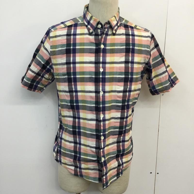 グリーンレーベルリラクシング green label relaxing シャツ、ブラウス 半袖 チェックシャツ ボタンダウンシャツ M チェック マルチカラー / マルチカラー /  メンズ USED 古着 中古 10046688