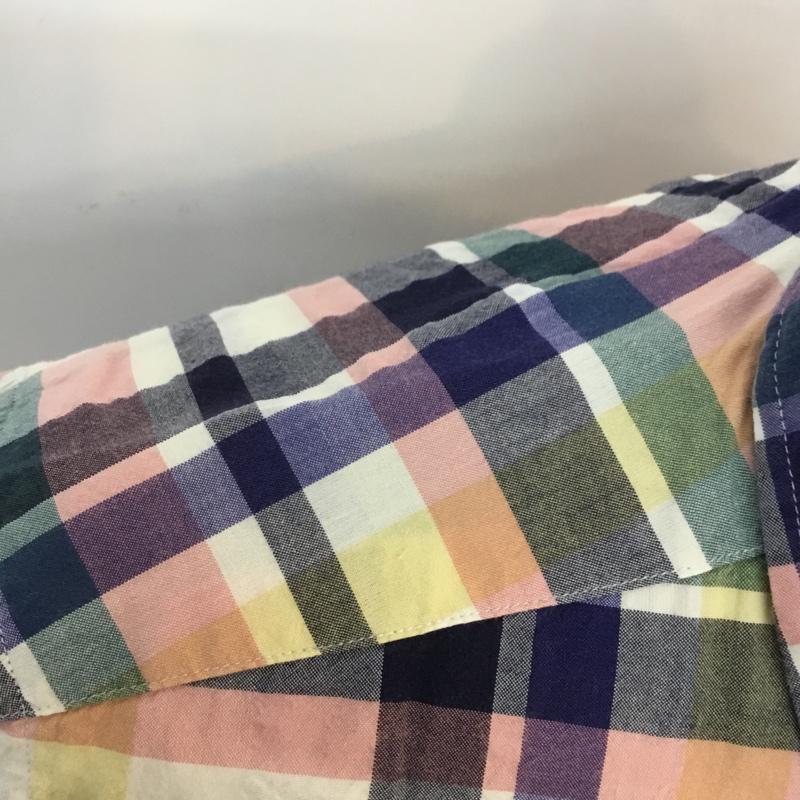 グリーンレーベルリラクシング green label relaxing シャツ、ブラウス 半袖 チェックシャツ ボタンダウンシャツ M チェック マルチカラー / マルチカラー /  メンズ USED 古着 中古 10046688