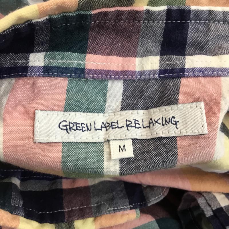グリーンレーベルリラクシング green label relaxing シャツ、ブラウス 半袖 チェックシャツ ボタンダウンシャツ M チェック マルチカラー / マルチカラー /  メンズ USED 古着 中古 10046688