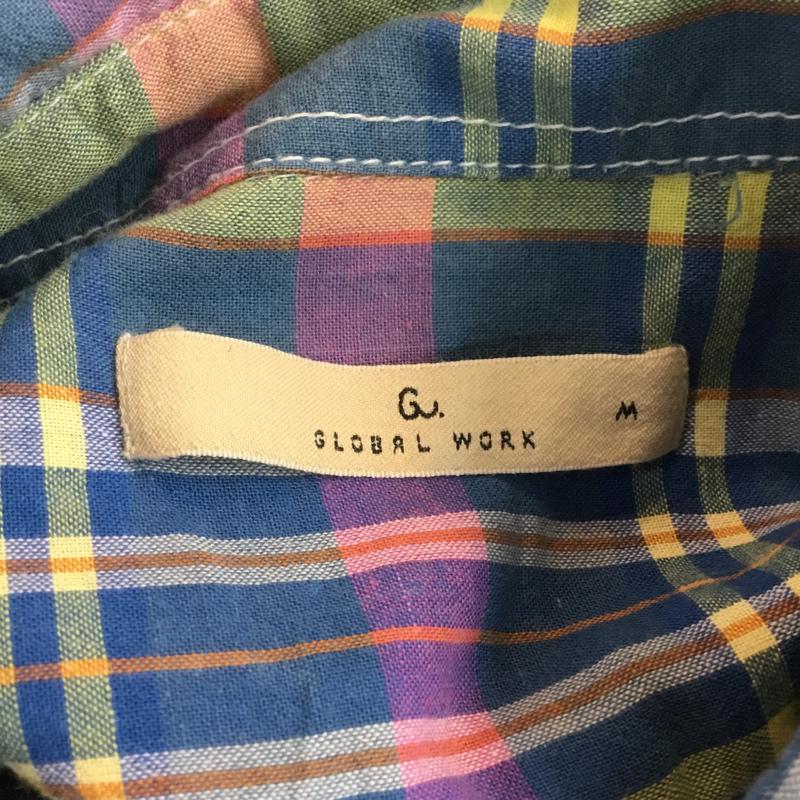グローバルワーク GLOBAL WORK シャツ、ブラウス 半袖 ボタンダウンシャツ M チェック マルチカラー / マルチカラー /  メンズ USED 古着 中古 10046796