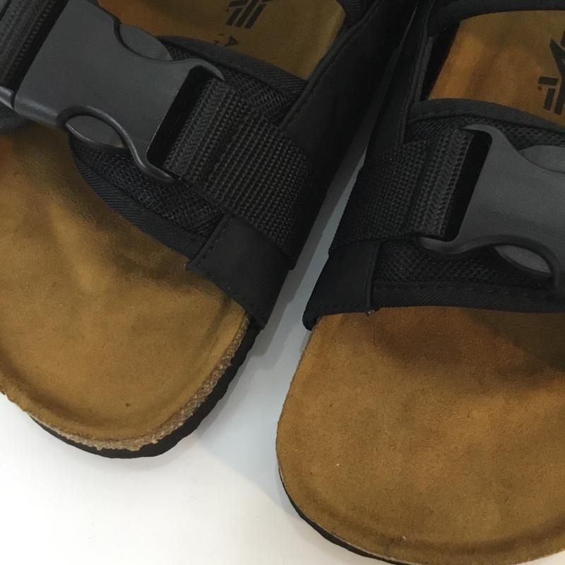 アルファインダストリー Alpha Industries サンダル サンダル AF-301SD MILITARY STRAP SANDAL 24.0cm 無地 黒 / ブラック /  レディース USED 古着 中古 10046841