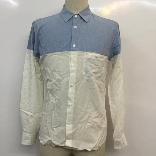 アーバンリサーチ URBAN RESEARCH シャツ、ブラウス 長袖 40 無地 白 / ホワイト / X 水色 / ライトブルー /  メンズ USED 古着 中古 10046877