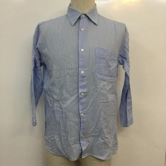 アーバンリサーチドアーズ URBAN RESEARCH DOORS シャツ、ブラウス 七分袖 38 無地 水色 / ライトブルー /  メンズ USED 古着 中古 10046882