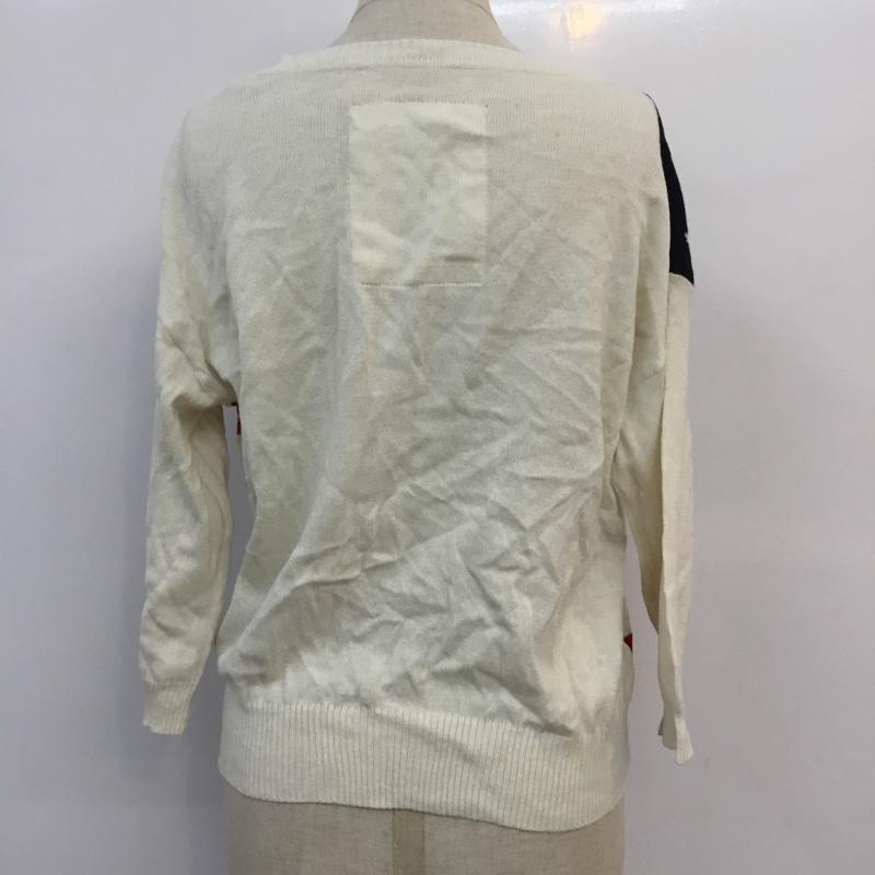ディスコート Discoat カーディガン 七分袖 M  マルチカラー / マルチカラー /  レディース USED 古着 中古 10047016