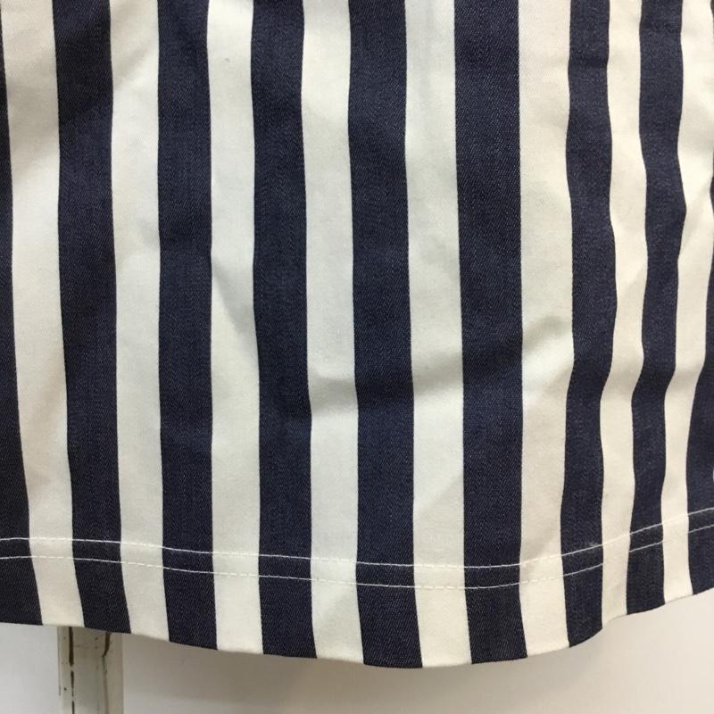 ロペピクニック ROPE' PICNIC スカート ひざ丈スカート 38 ストライプ 白 / ホワイト / X 紺 / ネイビー /  レディース USED 古着 中古 10047027