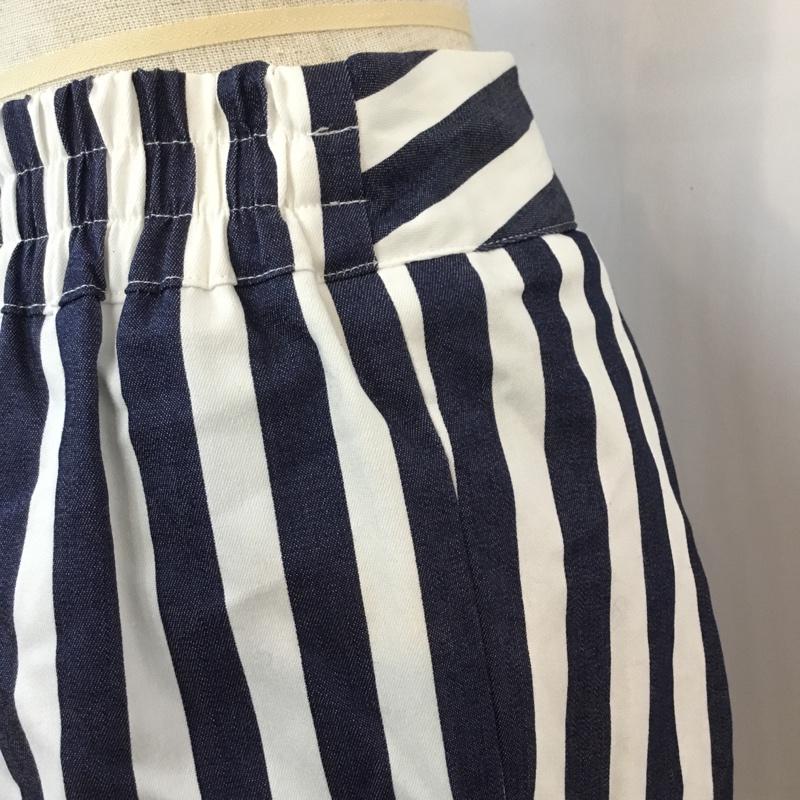 ロペピクニック ROPE' PICNIC スカート ひざ丈スカート 38 ストライプ 白 / ホワイト / X 紺 / ネイビー /  レディース USED 古着 中古 10047027