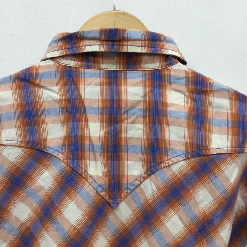 ディーゼル DIESEL シャツ、ブラウス 長袖 S チェック 白 / ホワイト / X 青 / ブルー / X 橙 / オレンジ /  メンズ USED 古着 中古 10047150
