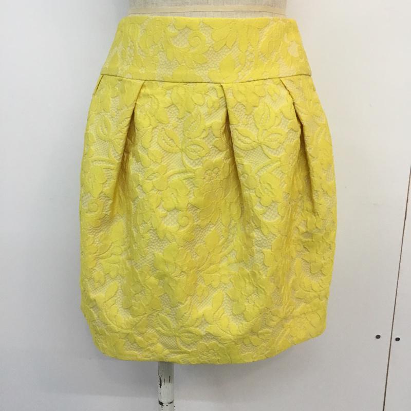 ジルスチュアート JILLSTUART スカート ミニスカート 0 花柄 黄 / イエロー /  レディース USED 古着 中古 10047280