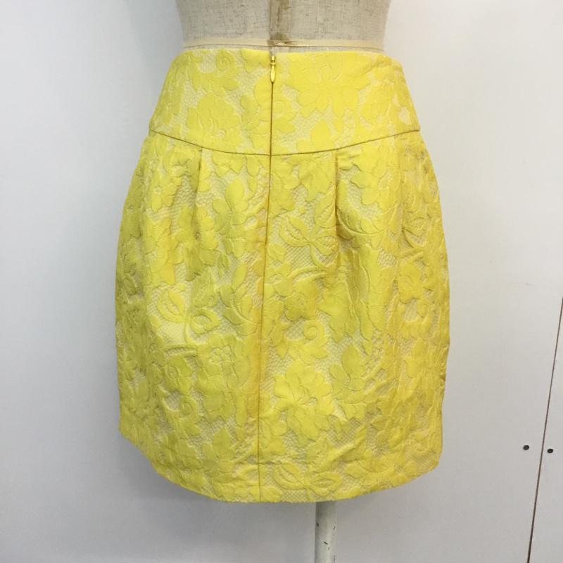 ジルスチュアート JILLSTUART スカート ミニスカート 0 花柄 黄 / イエロー /  レディース USED 古着 中古 10047280