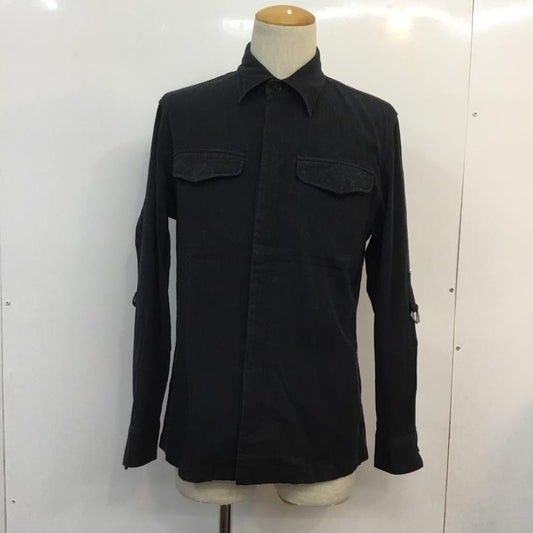 インターメッツォ INTERMEZZO シャツ、ブラウス 長袖 M 無地 黒 / ブラック /  メンズ USED 古着 中古 10047301
